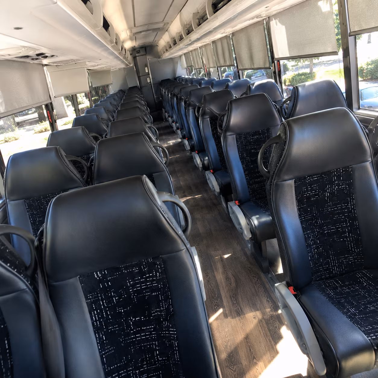 edmond charter bus interior