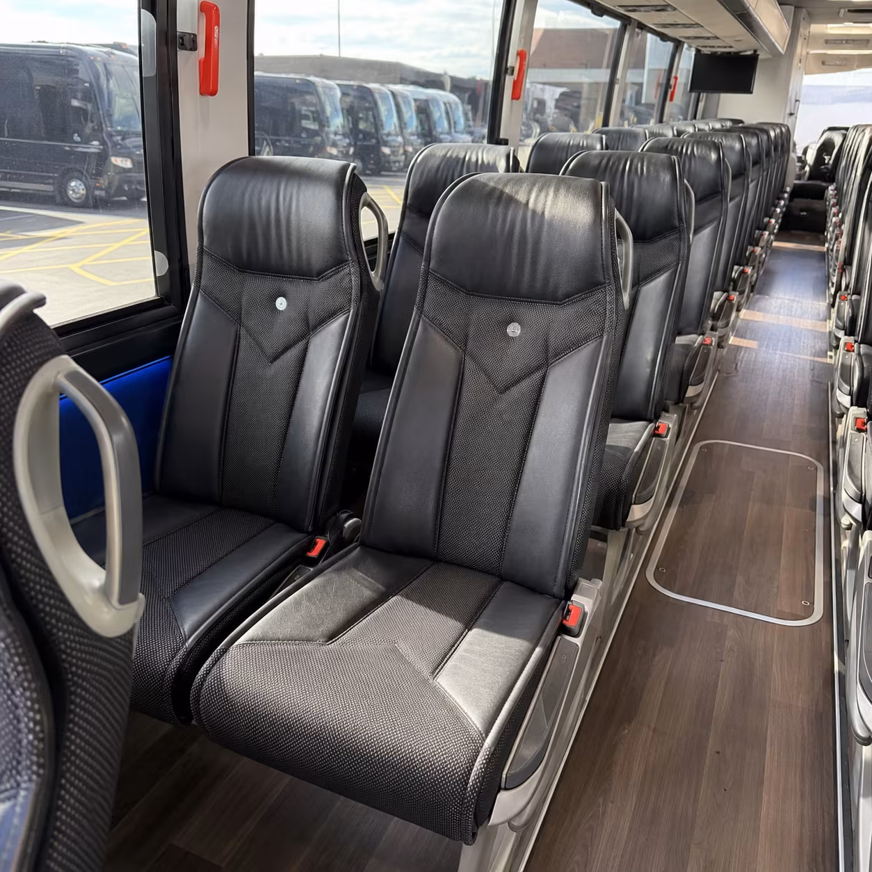 edmond charter bus rental interior